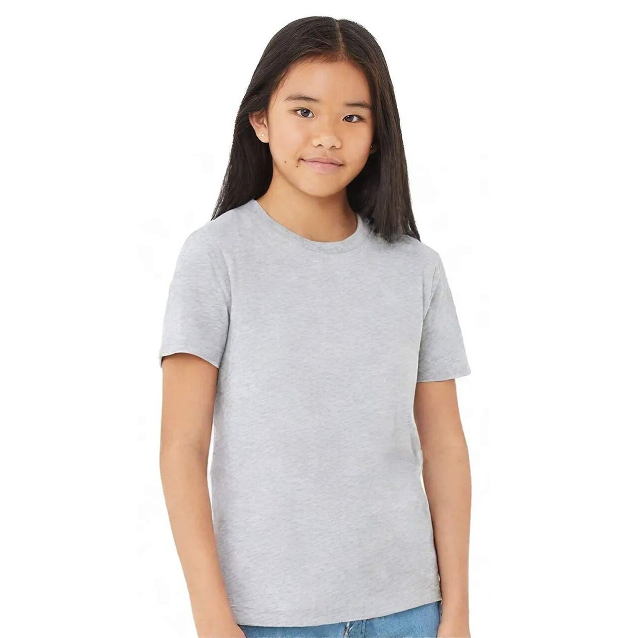 24 Pack BELLA+CANVAS Youth Heather CVC Tee for School, Sports & Everyday Wear Kids Cotton Blend Shirt Bundle